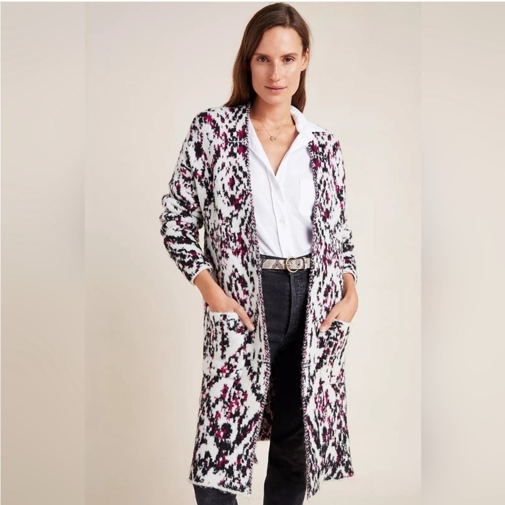 ANTHROPOLOGIE SITA MURT Carina Wool Blend Cardigan Sweater Coat Size 36